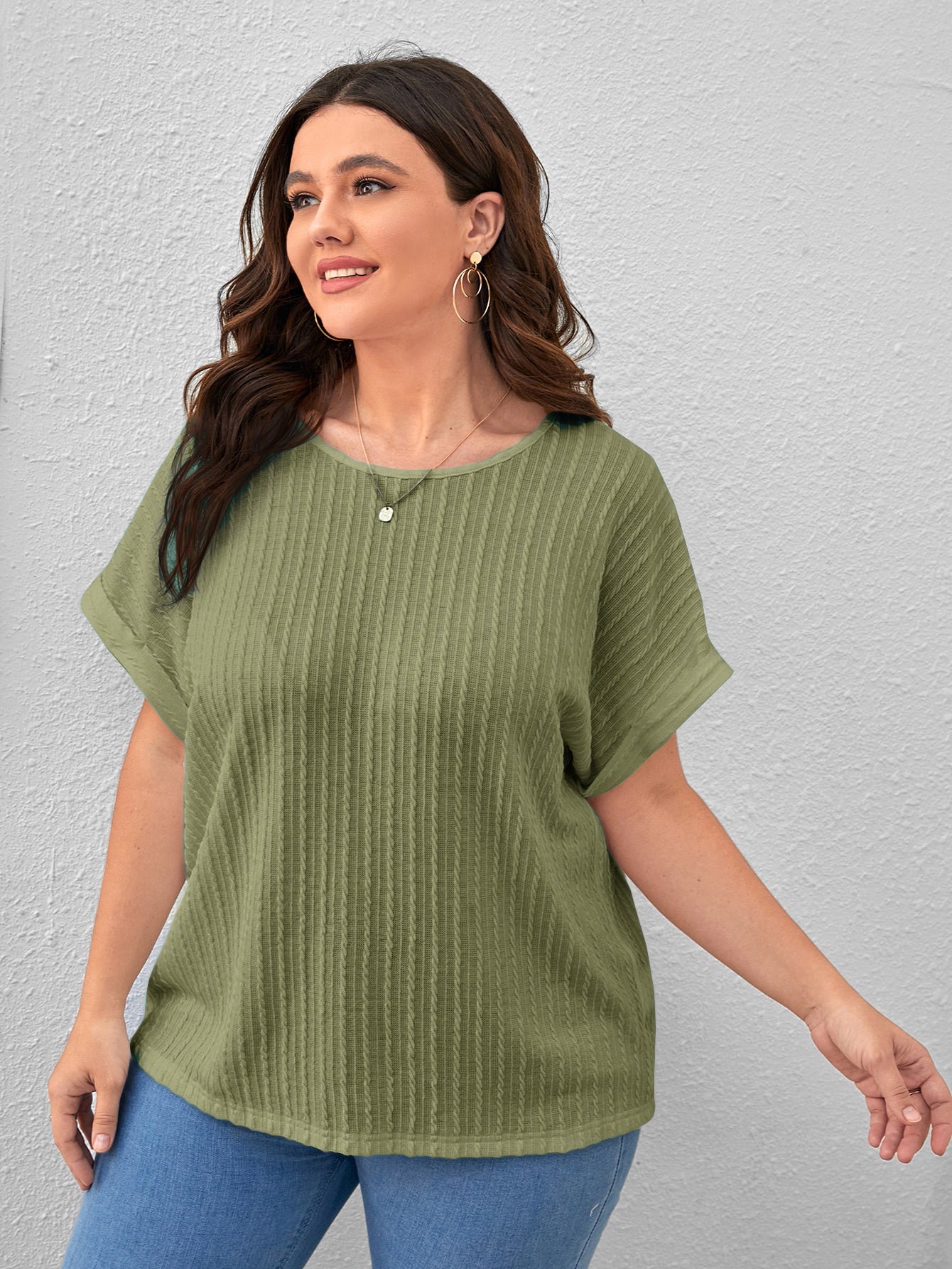 Women Casual Office Work Green Tops