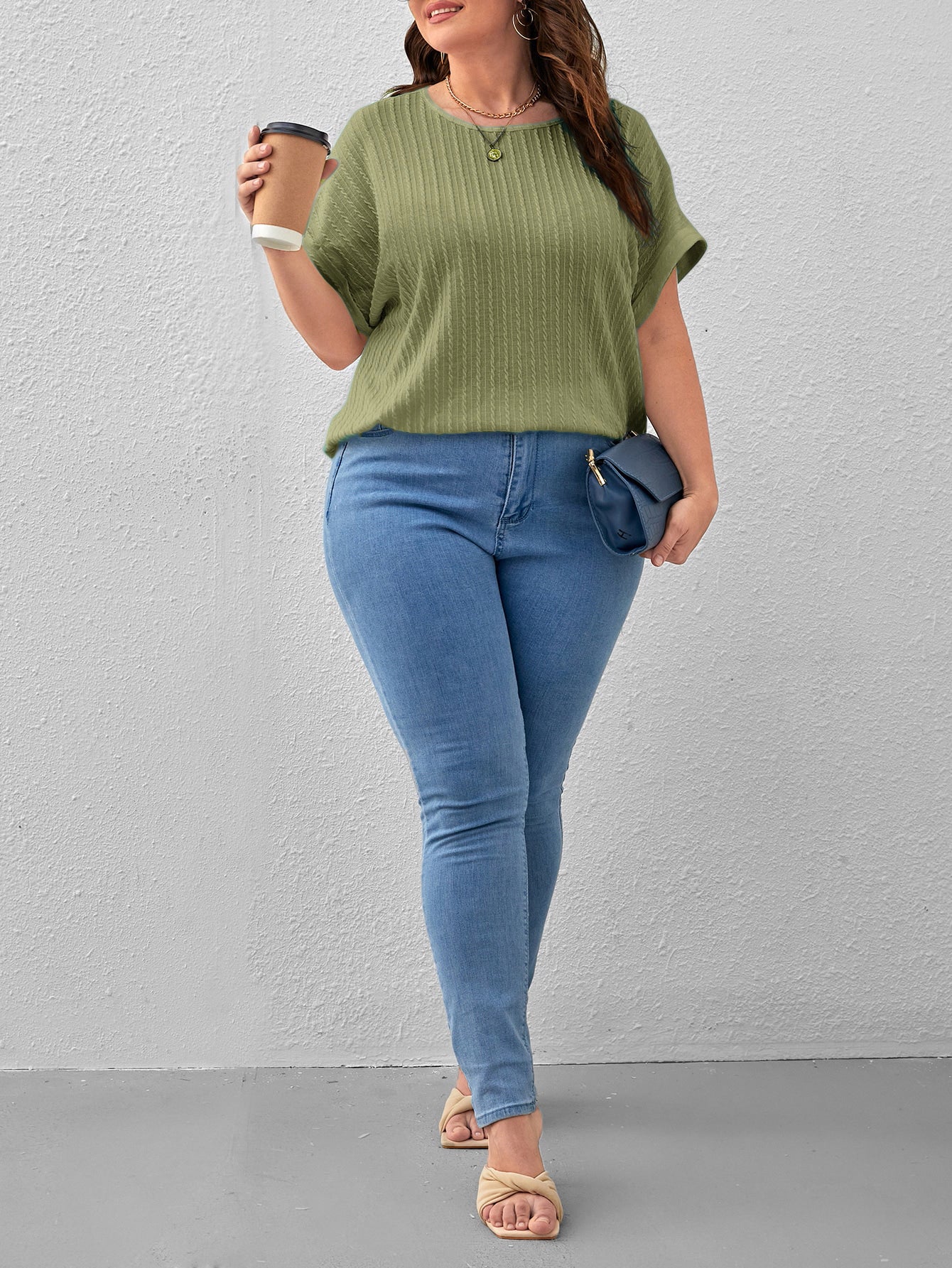 Women Casual Office Work Green Tops