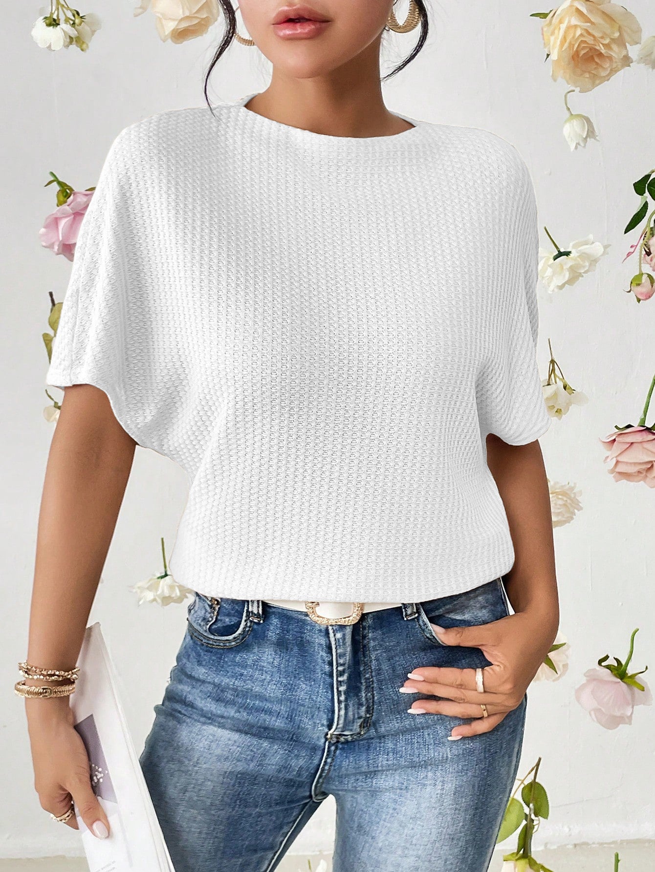 Women Classical Oversized White Tops