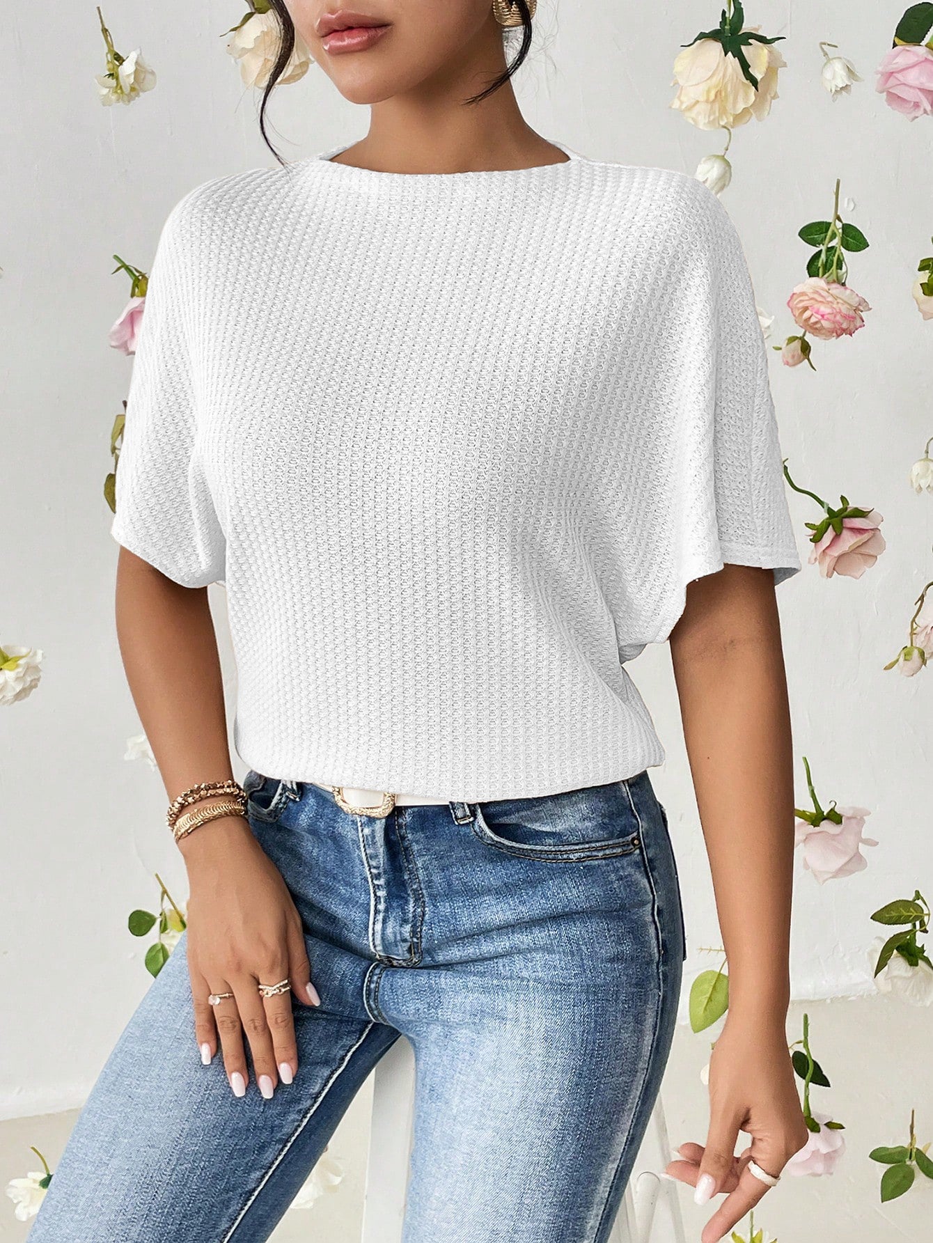 Women Classical Oversized White Tops