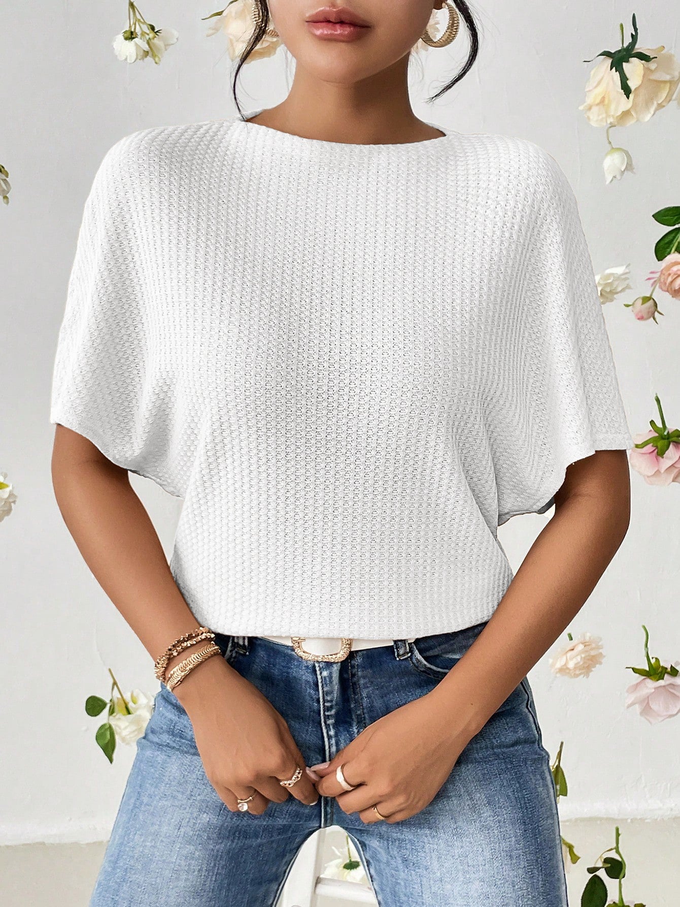 Women Classical Oversized White Tops