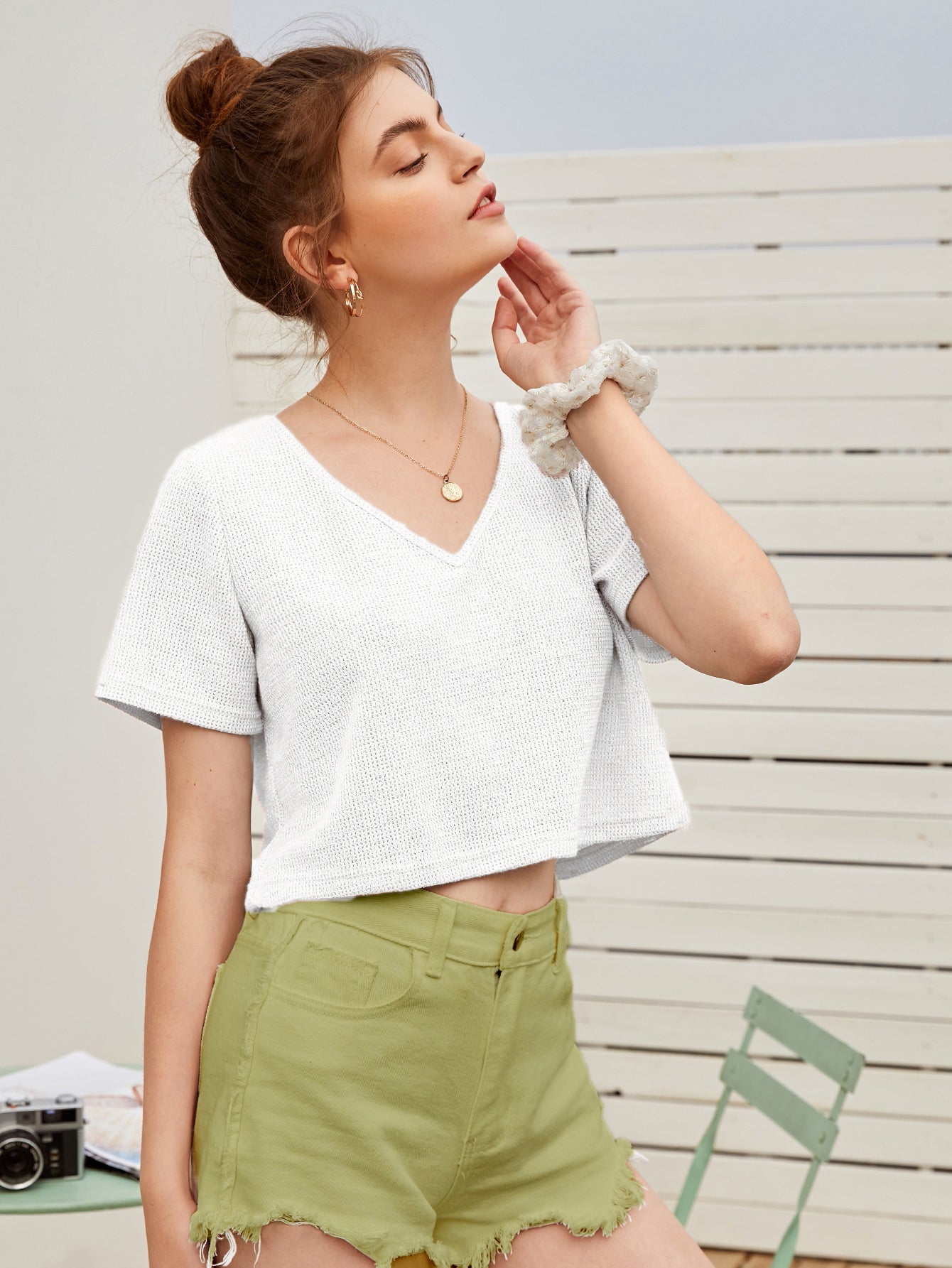 Women Summer Winter White Crop Tops