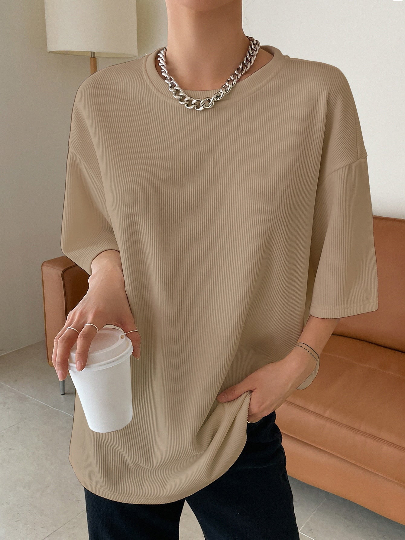 Women Dressy Office Work Casual Brown Tops