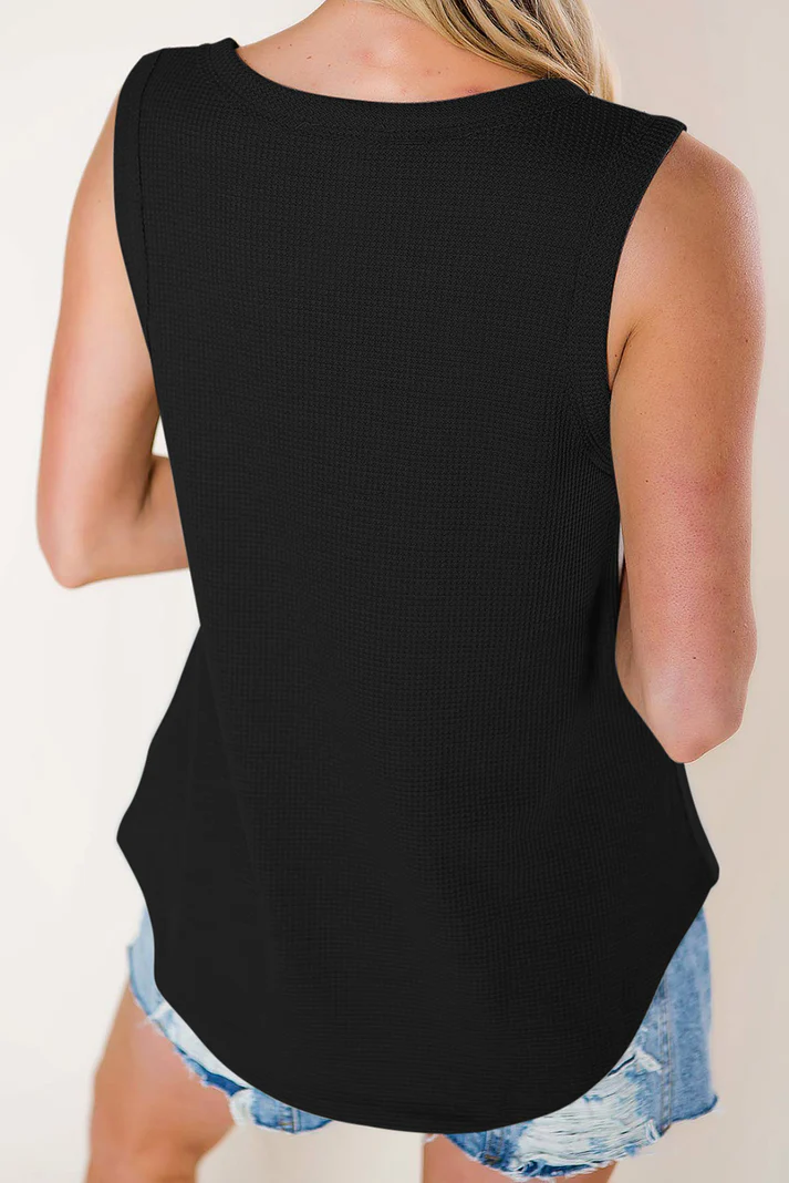 Women Sleeveless Western Black Tops