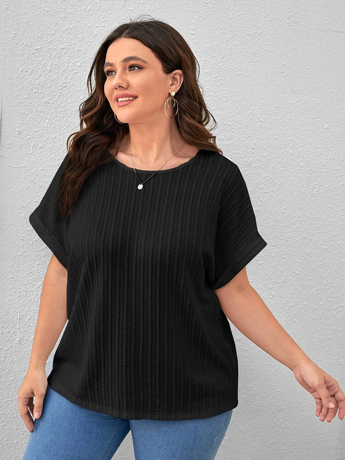 Women Casual Office Work Black Tops