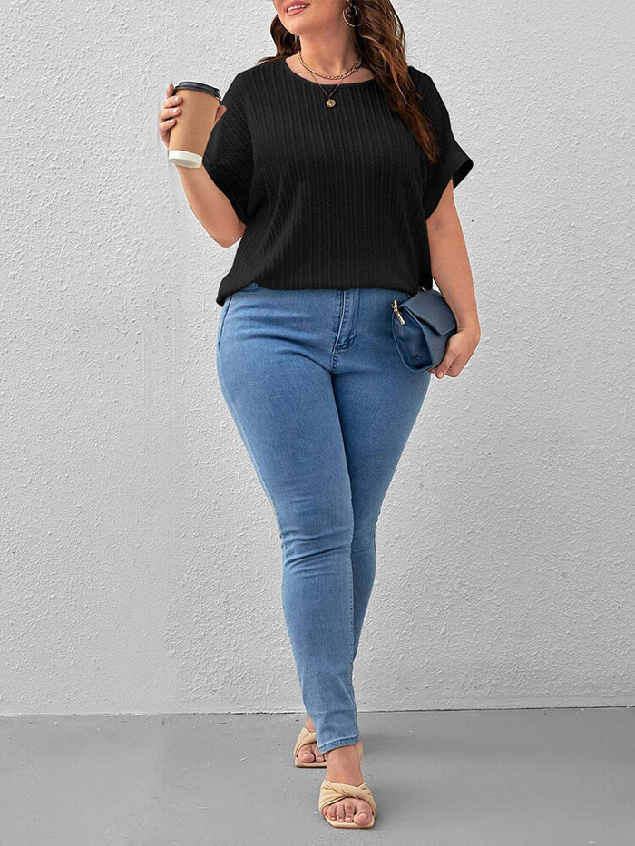 Women Casual Office Work Black Tops