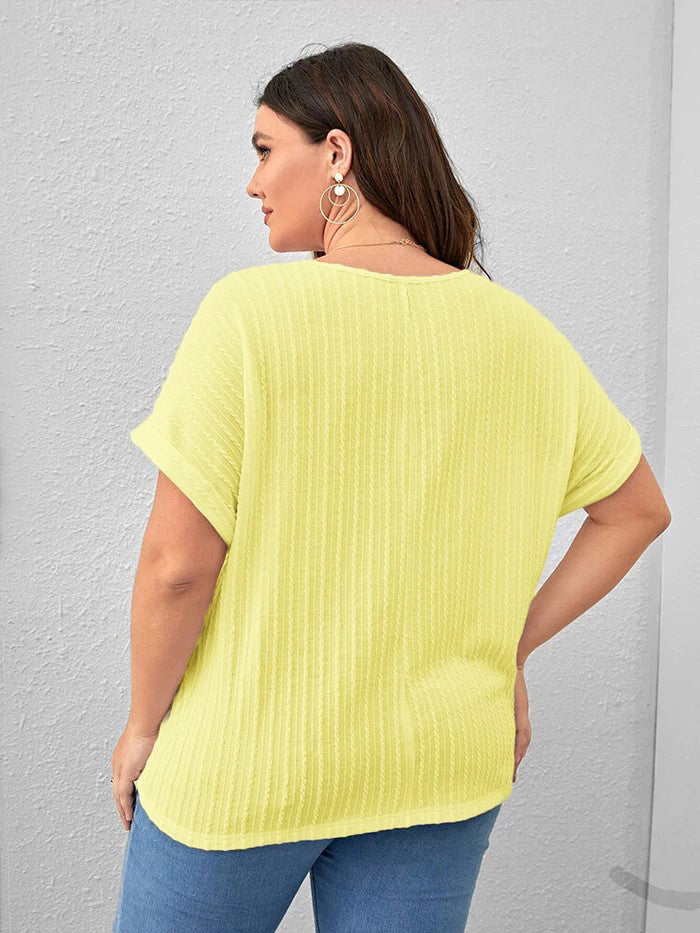 Women Casual Office Work Yellow Tops