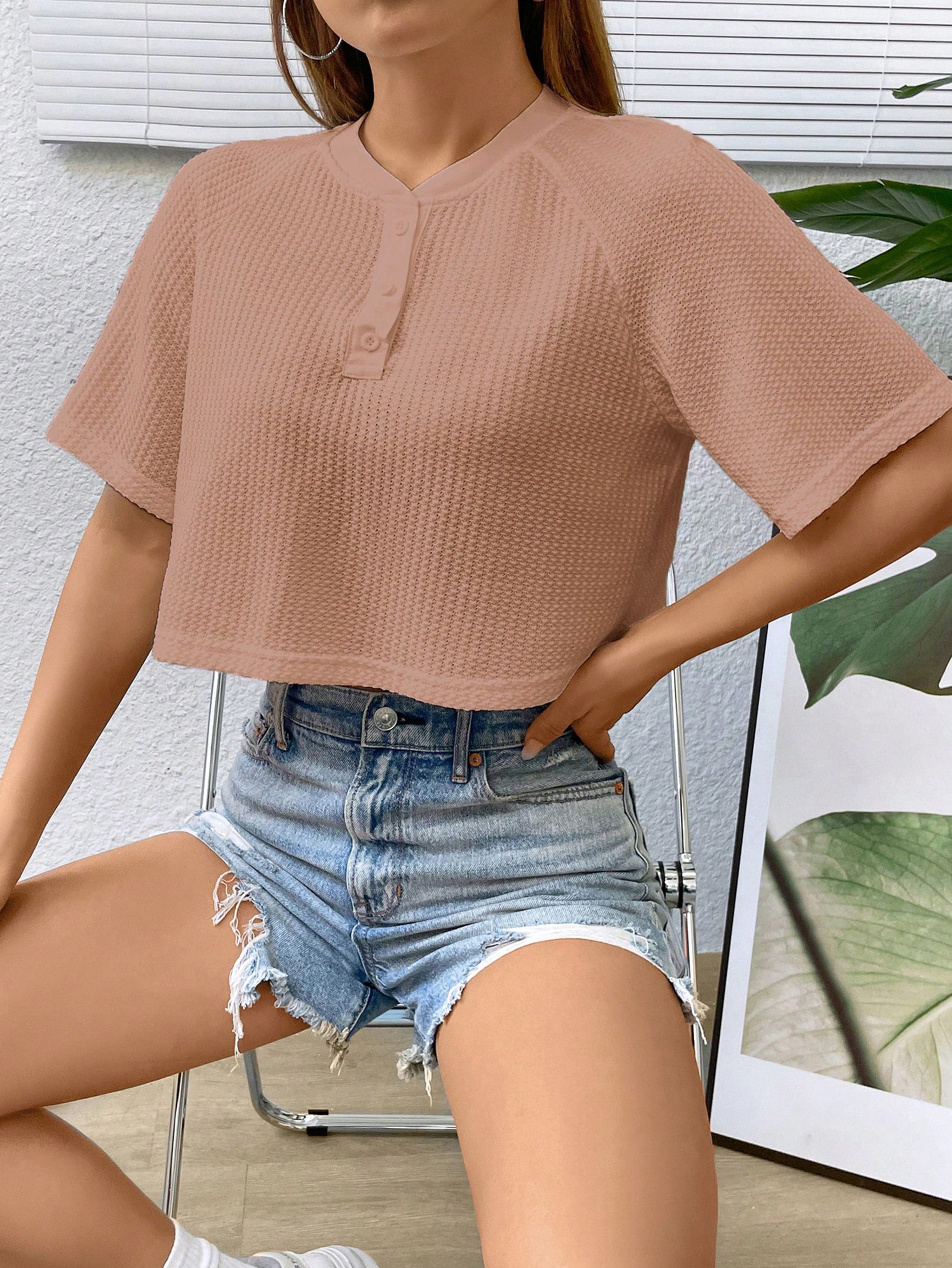 Women Cropped Party Disco Pink Tops