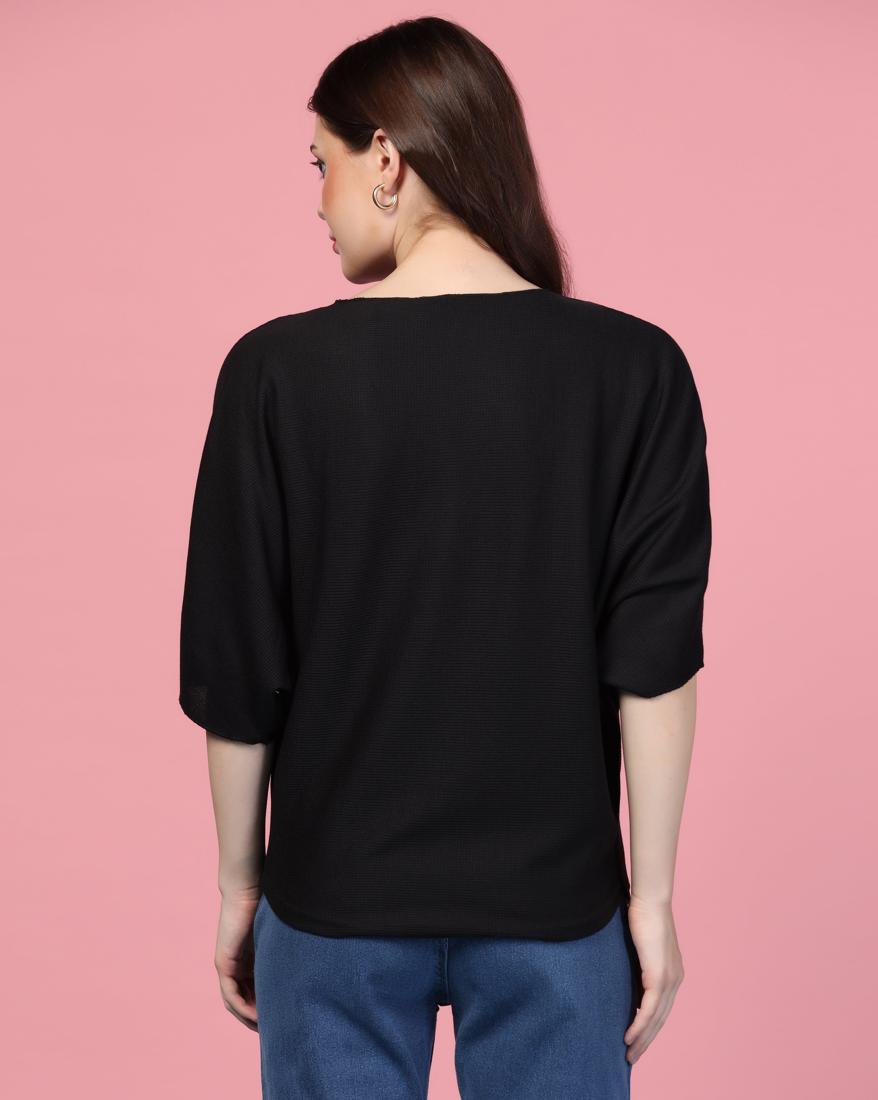 Women Classical Oversized Black Tops