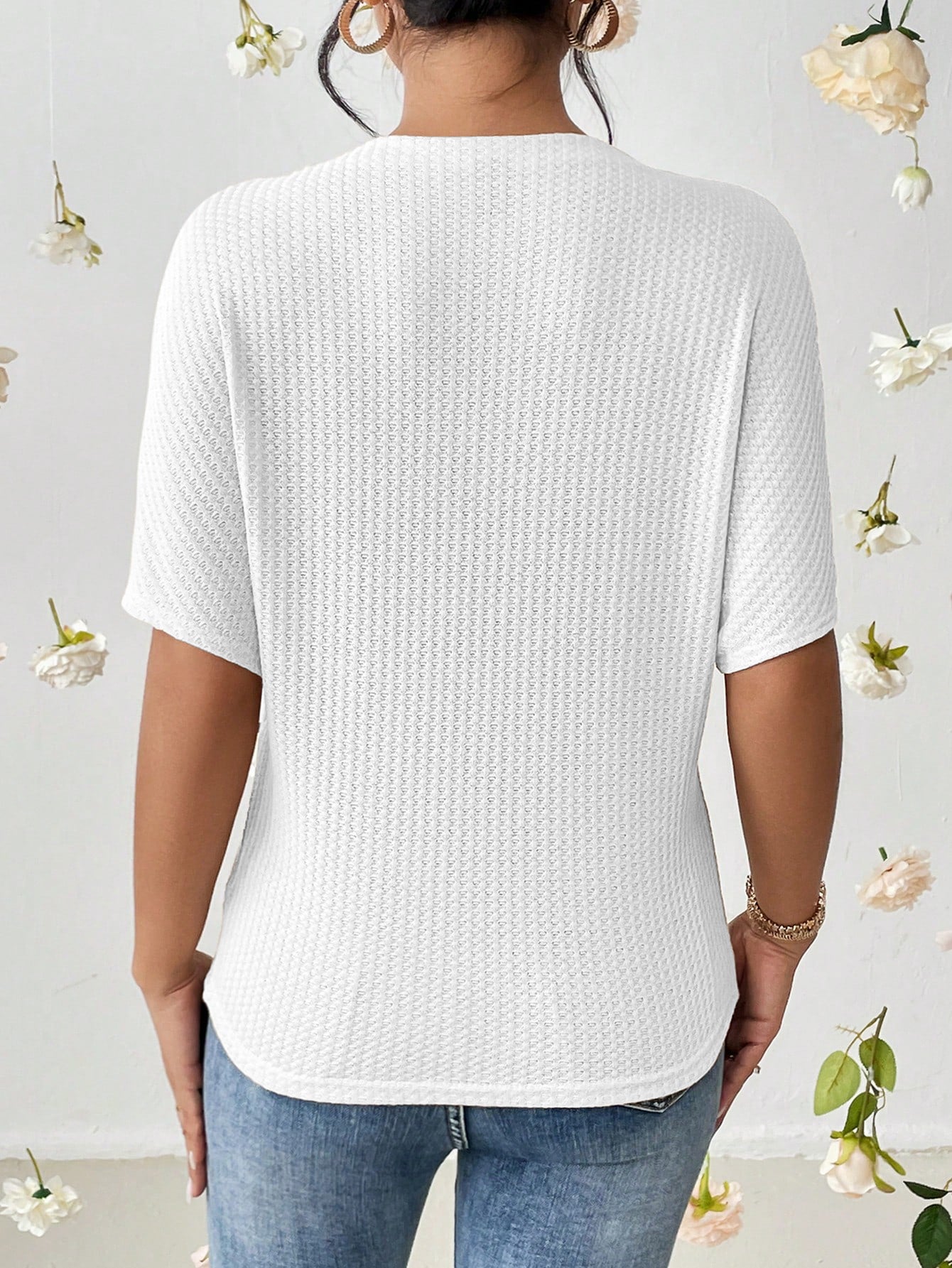 Women Classical  Oversized White Tops