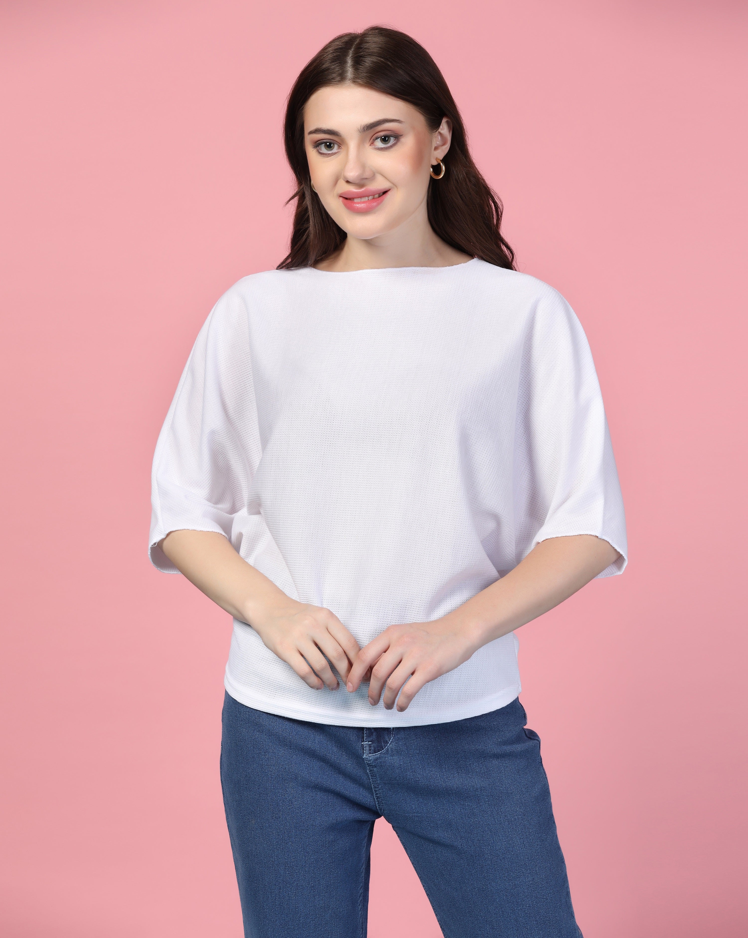 Women Classical  Oversized White Tops