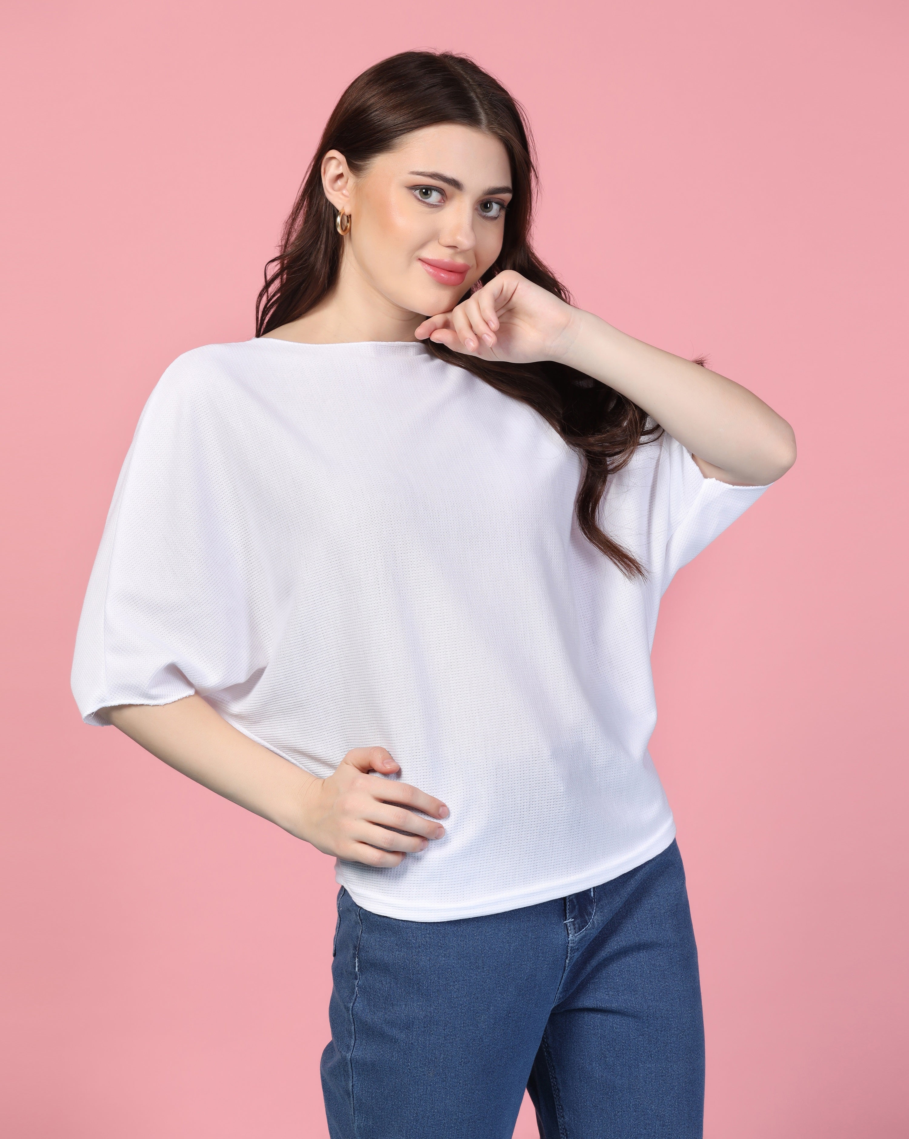 Women Classical  Oversized White Tops