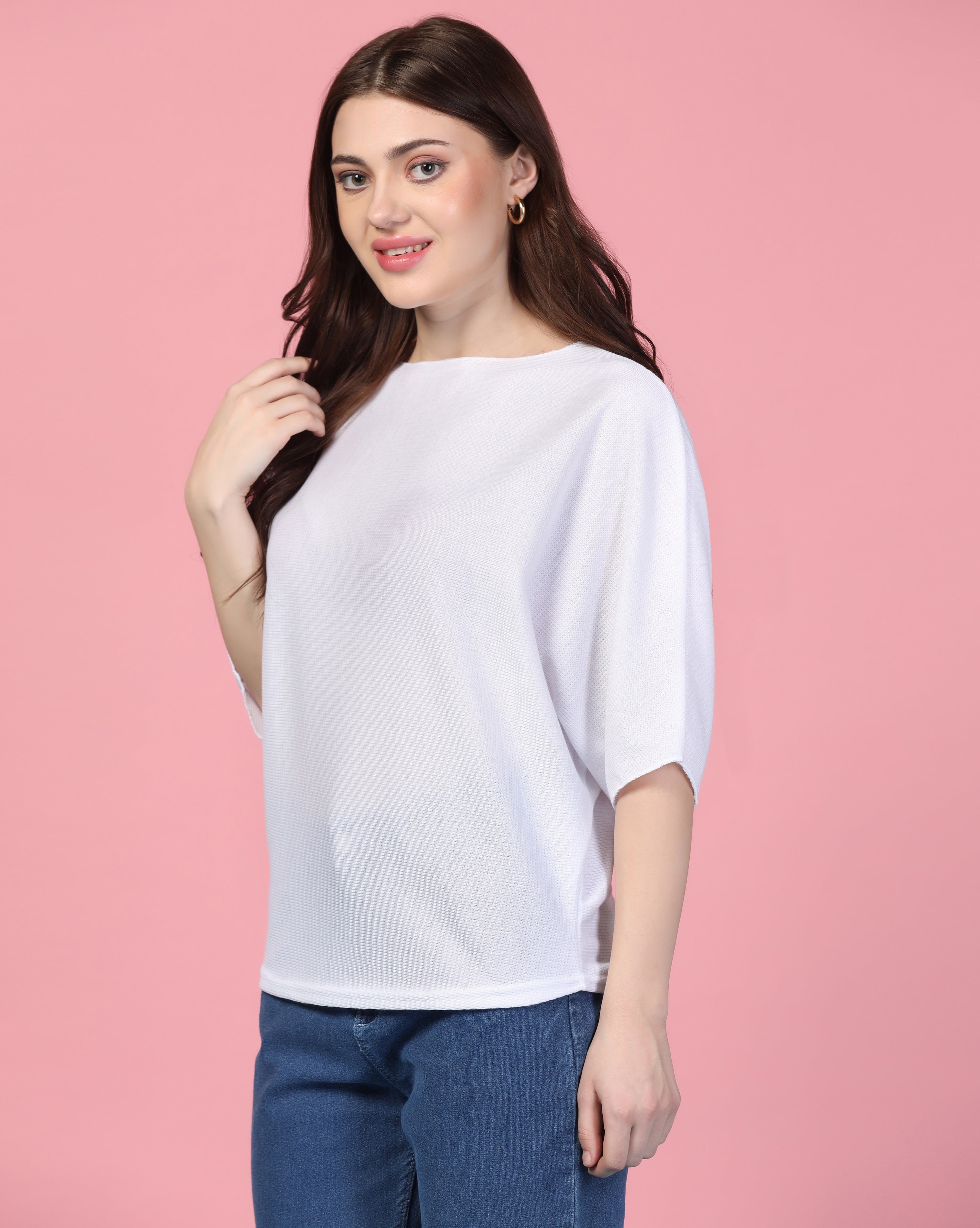 Women Classical  Oversized White Tops