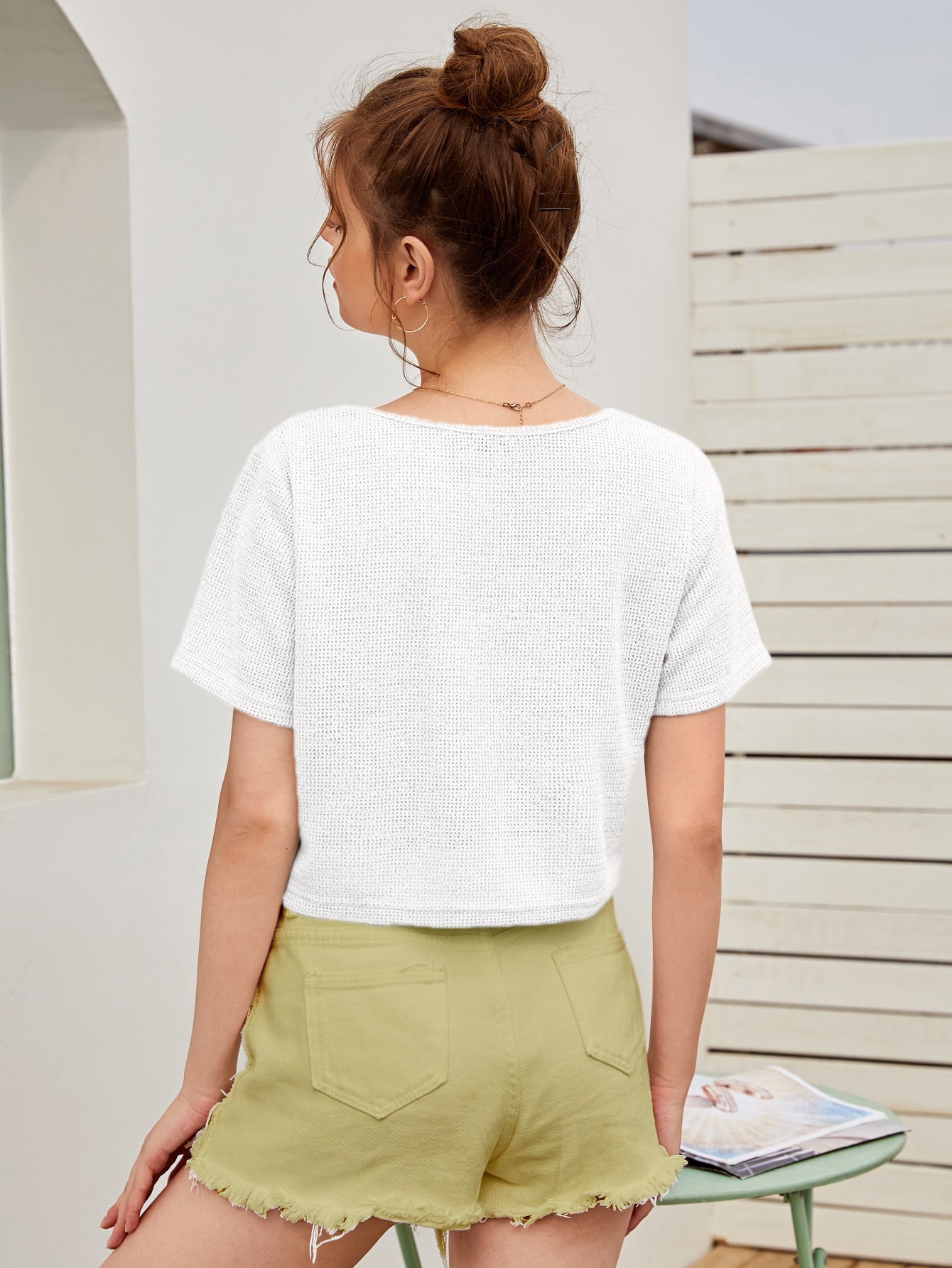 Women Summer Winter White Crop Tops