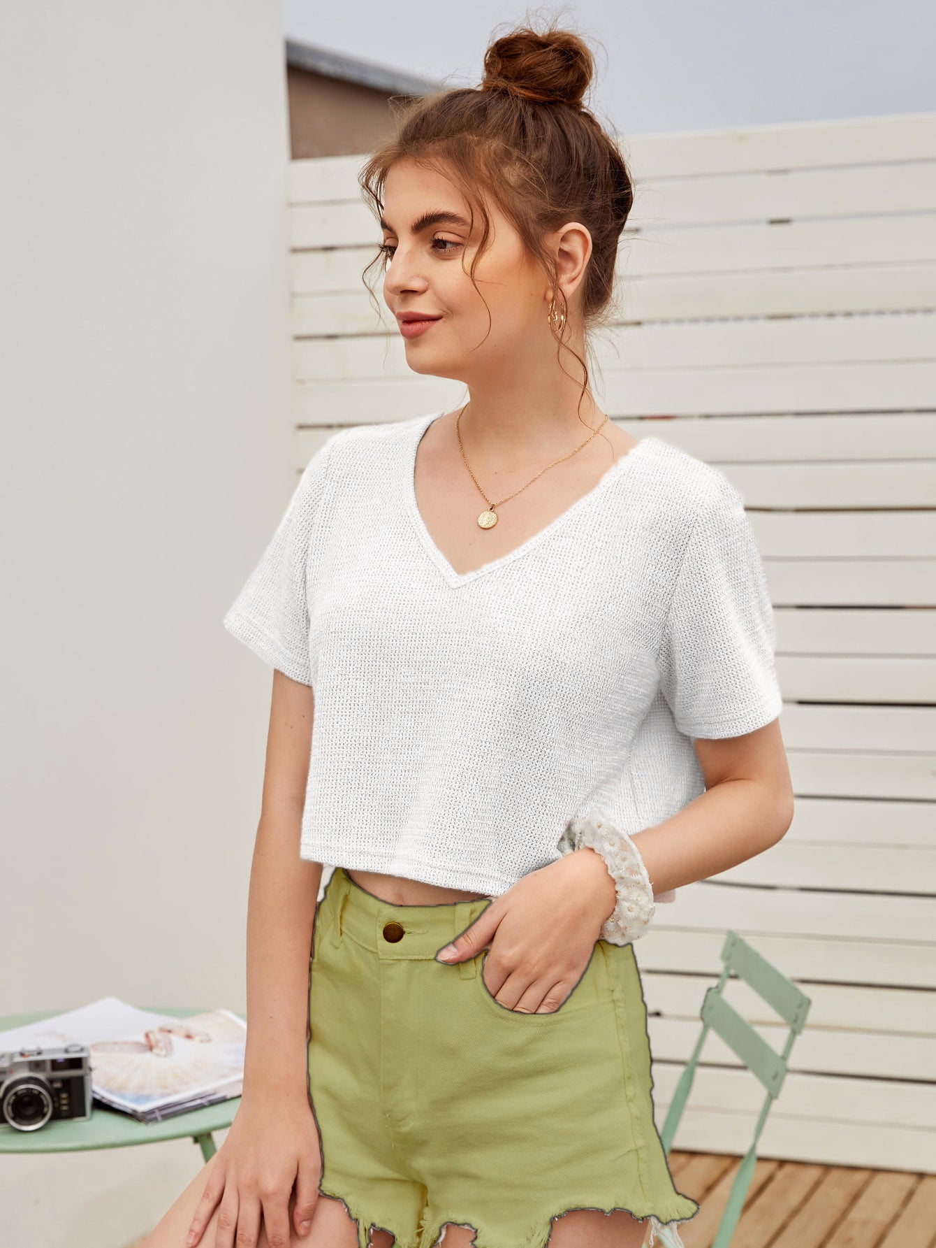 Women Summer Winter White Crop Tops