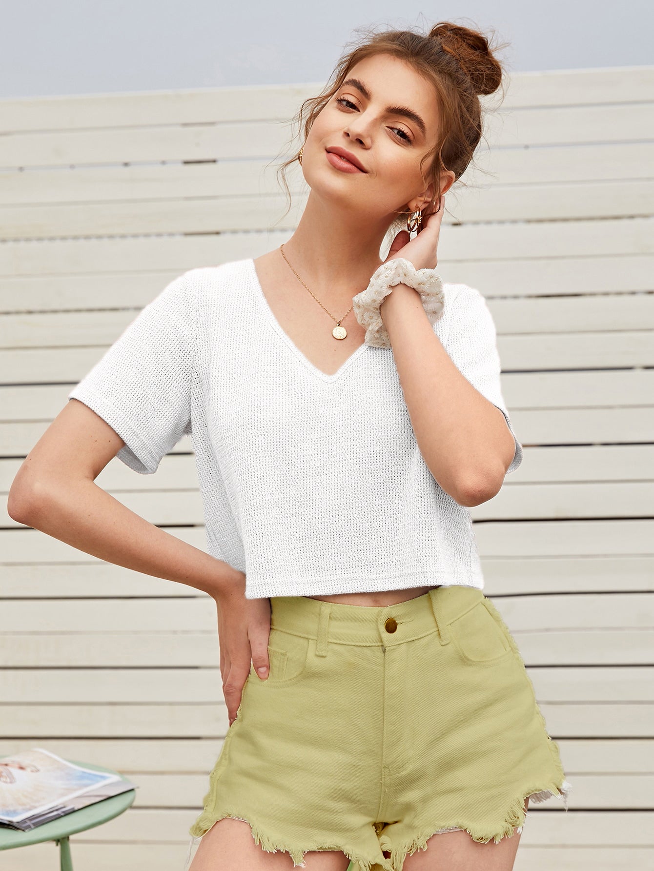 Women Summer Winter White Crop Tops