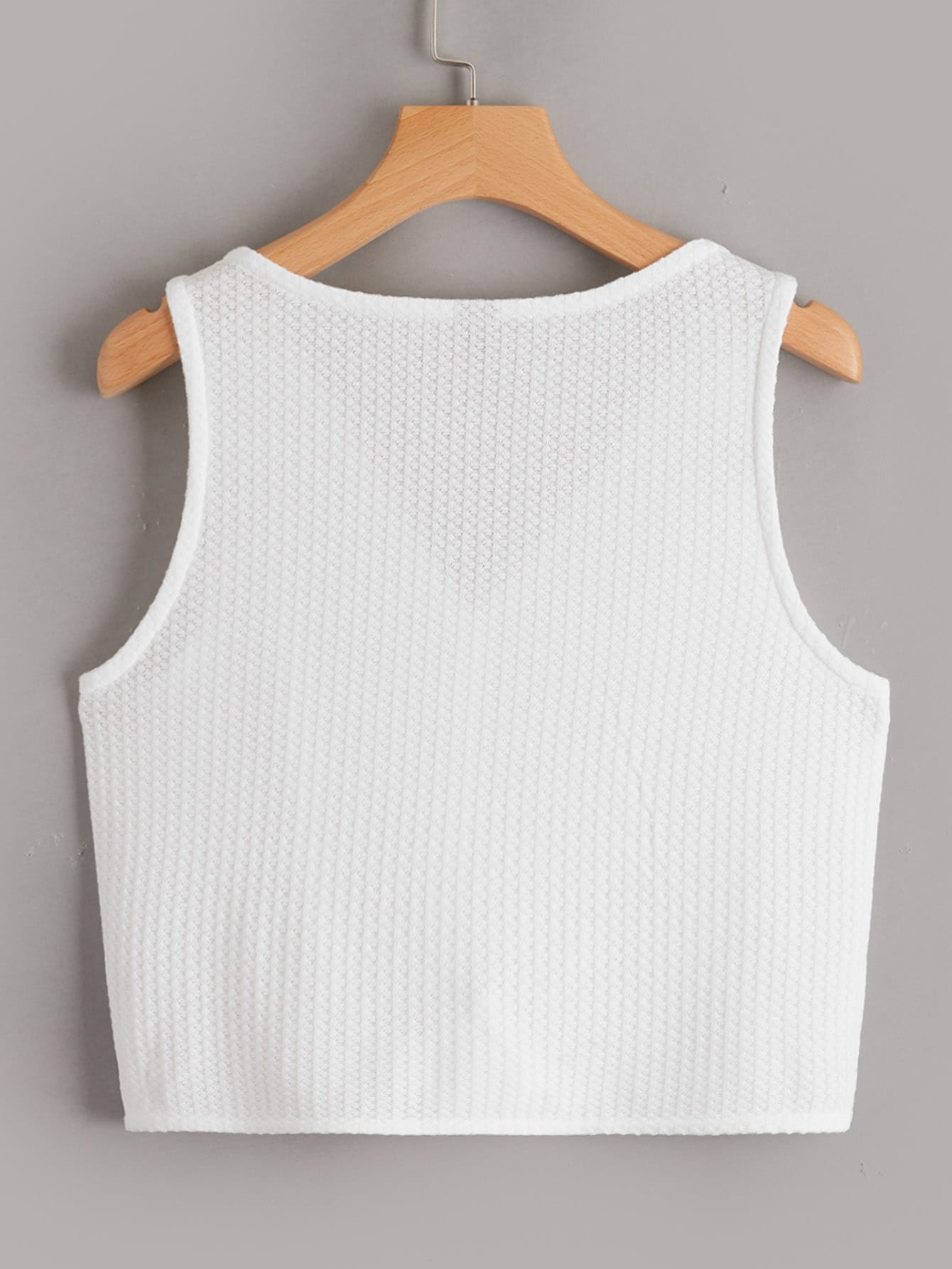 Women Waffle Regular Fit Western White Tops