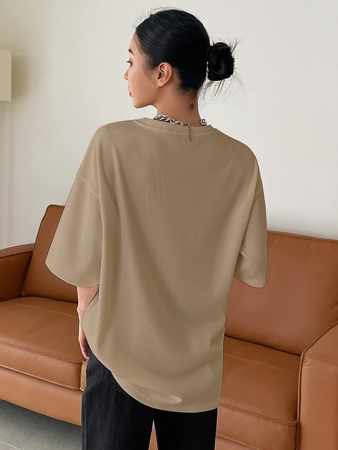 Women Dressy Office Work Casual Brown Tops