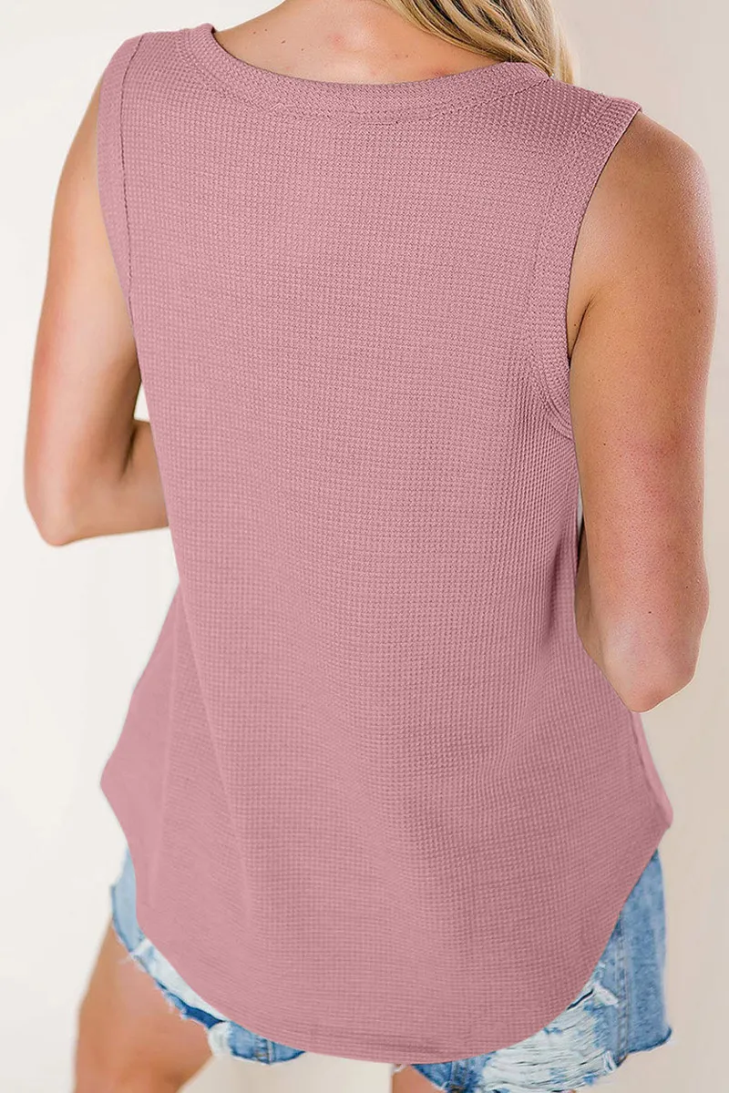 Women Sleeveless Western Pink Tops