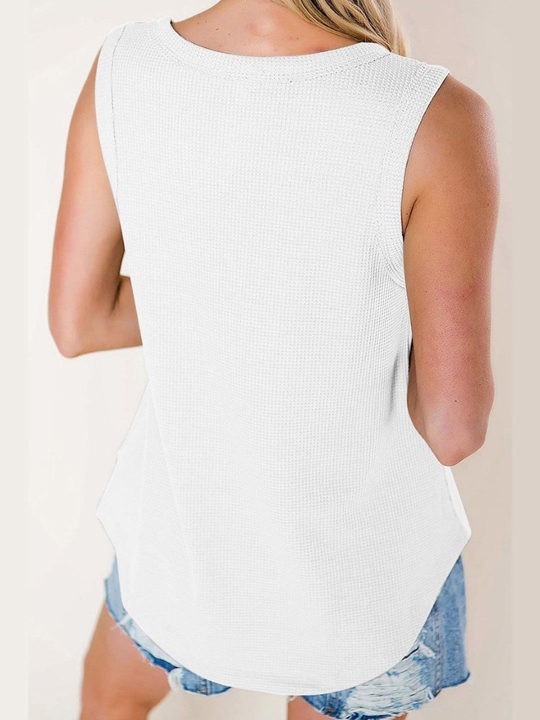 Women Sleeveless Western White Tops