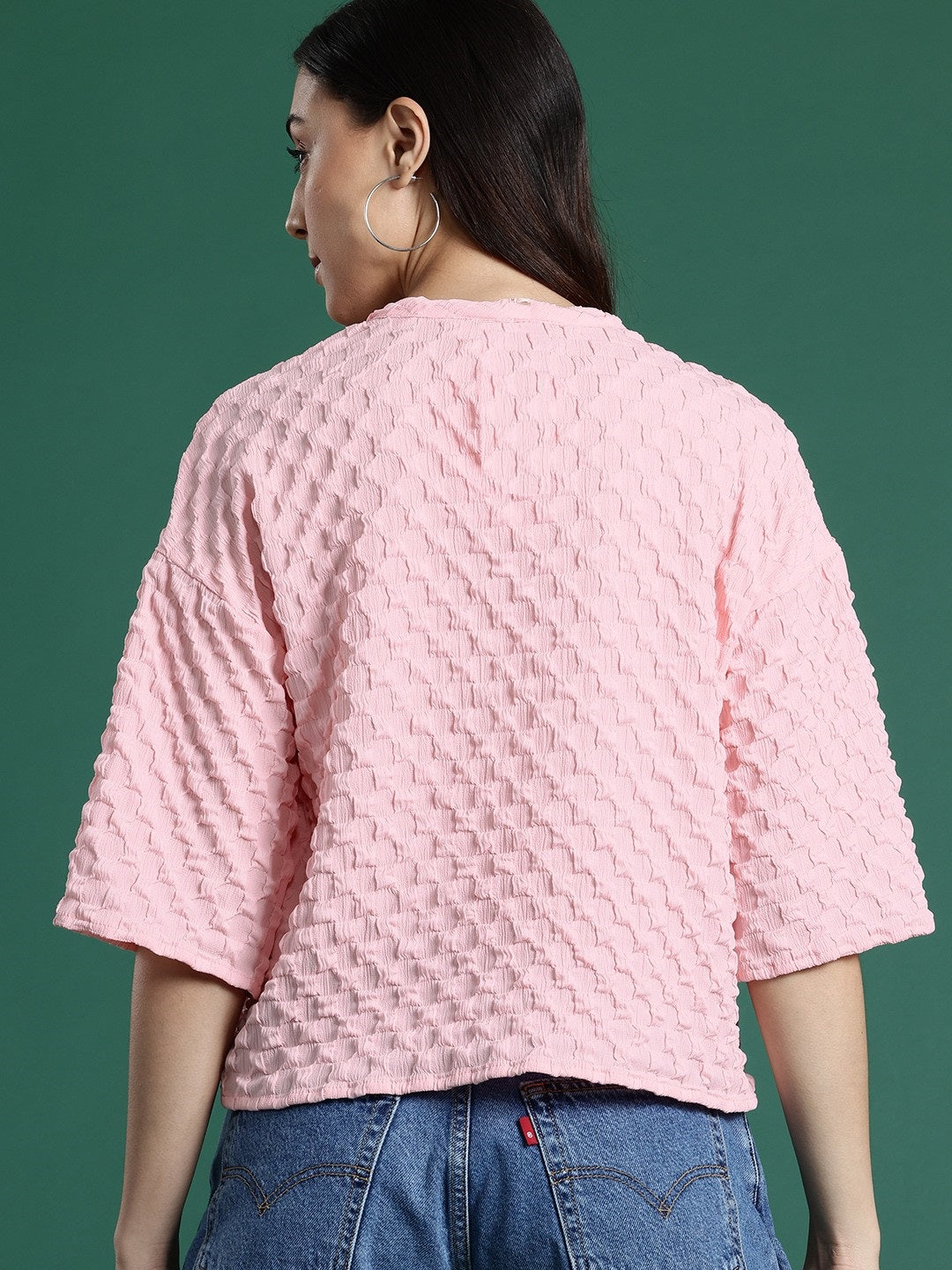 Women Trendy Oversized Pink Tops