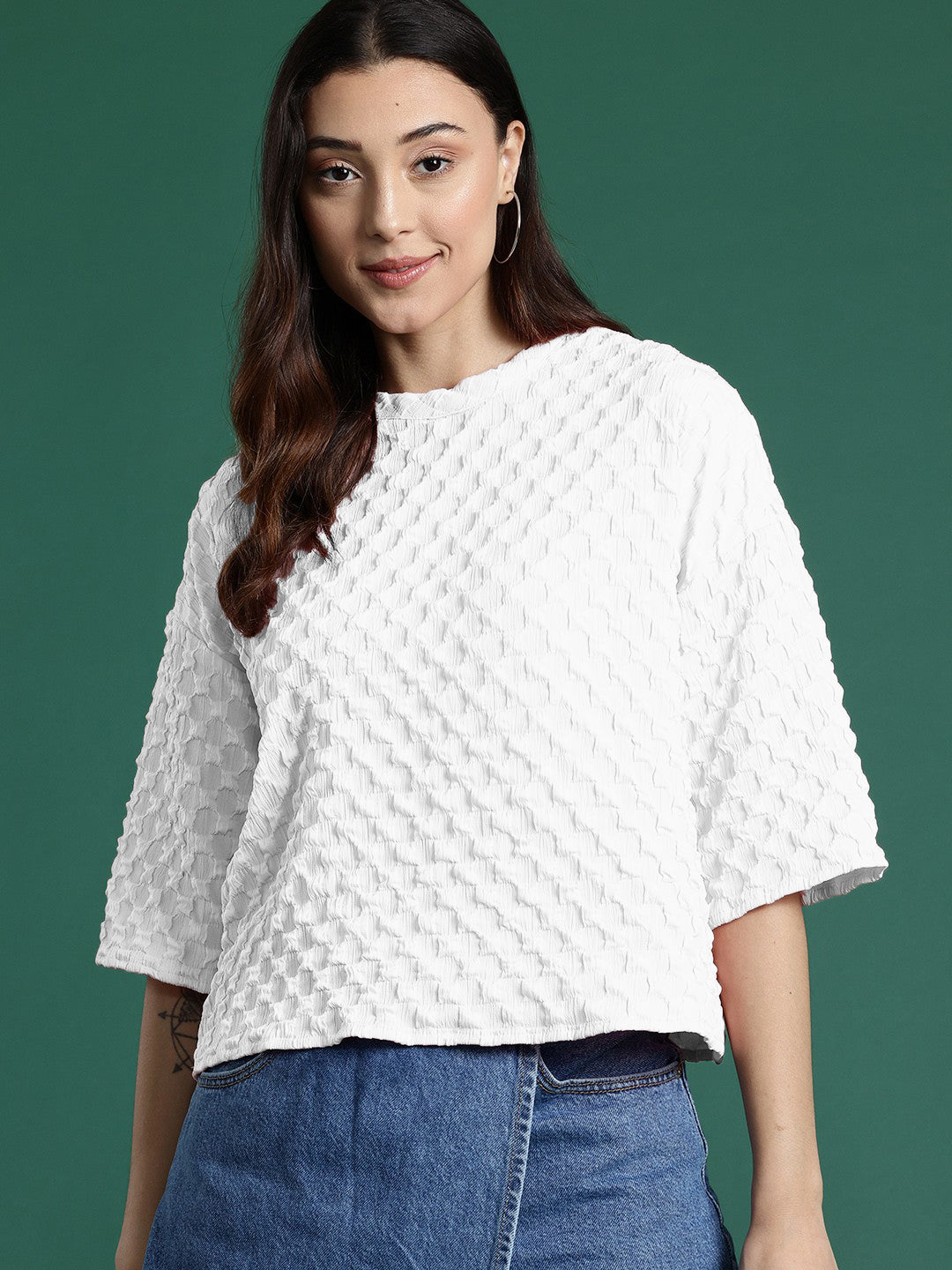 Women Trendy Oversized White Tops