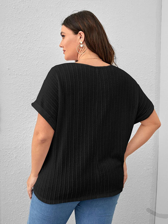 Women Casual Office Work Black Tops