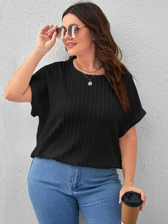 Women Casual Office Work Black Tops