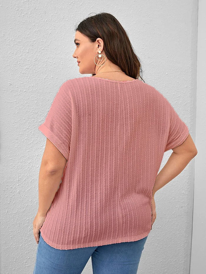 Women Casual Office Work Pink Tops