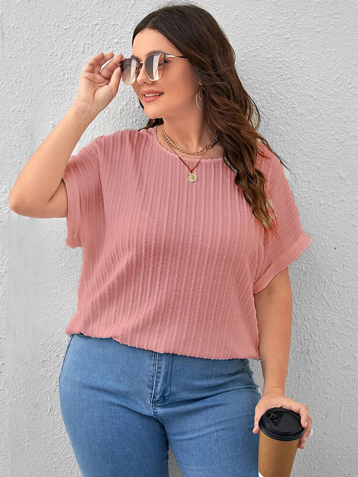 Women Casual Office Work Pink Tops
