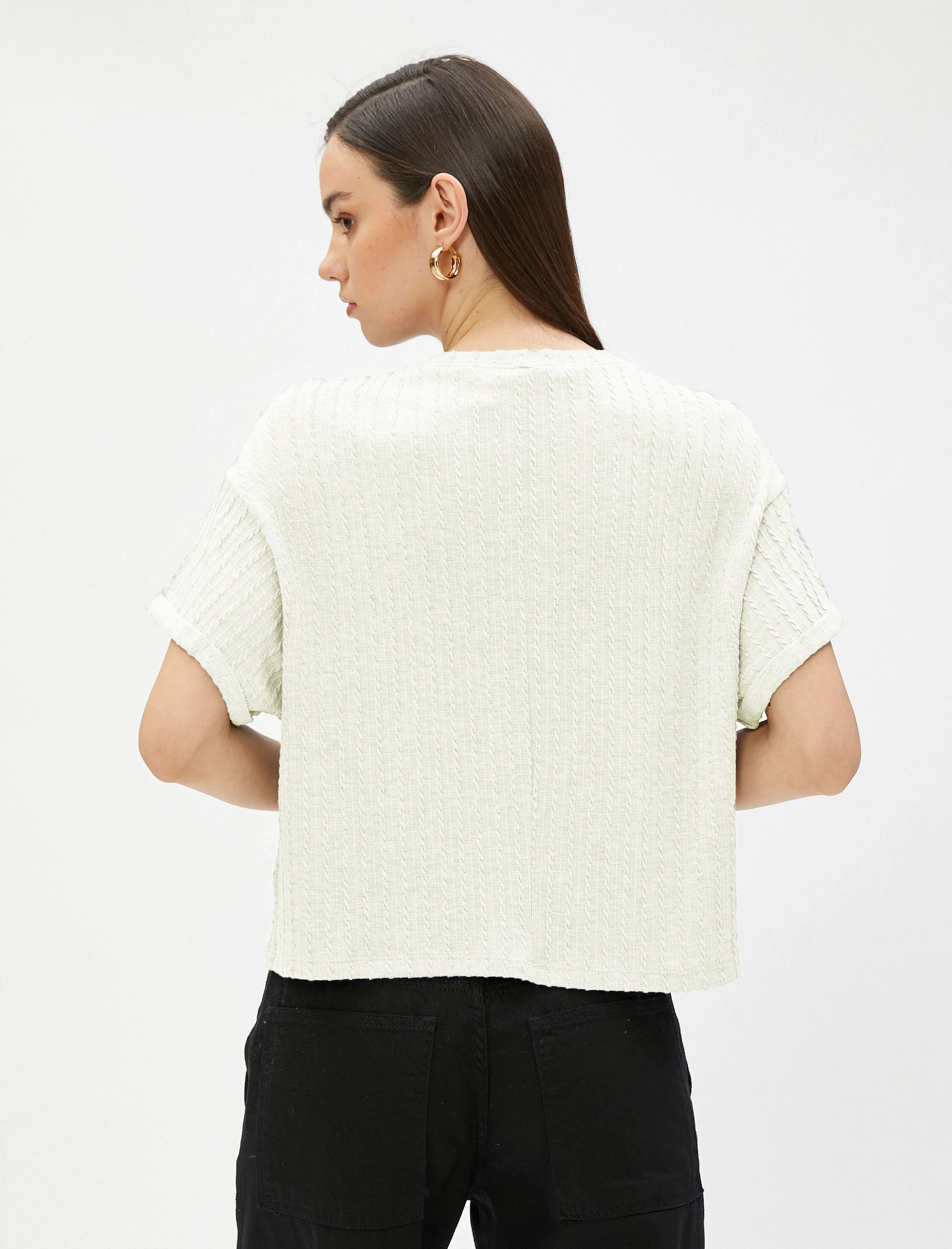 Women Loose Fit Formal White Tops