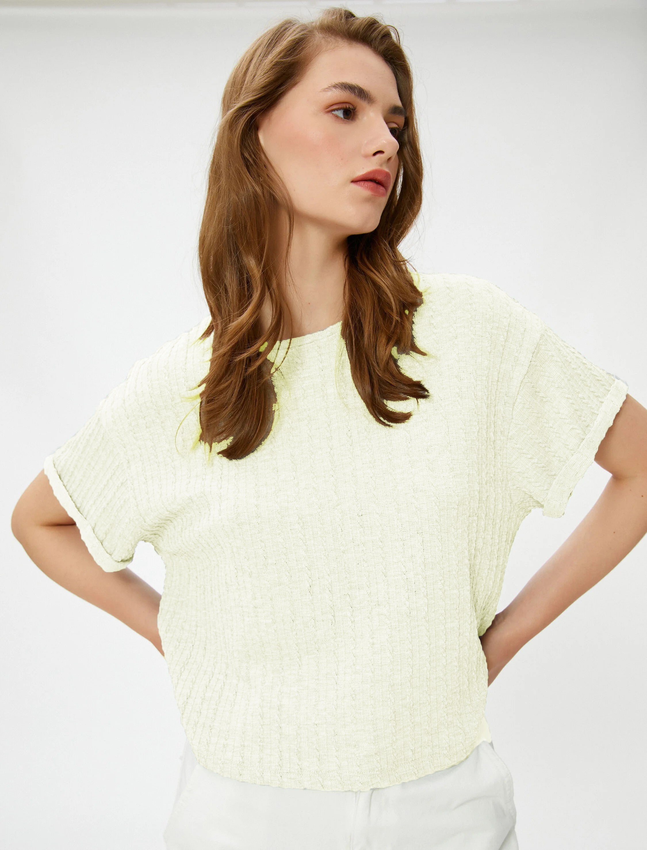 Women Loose Fit Formal White Tops