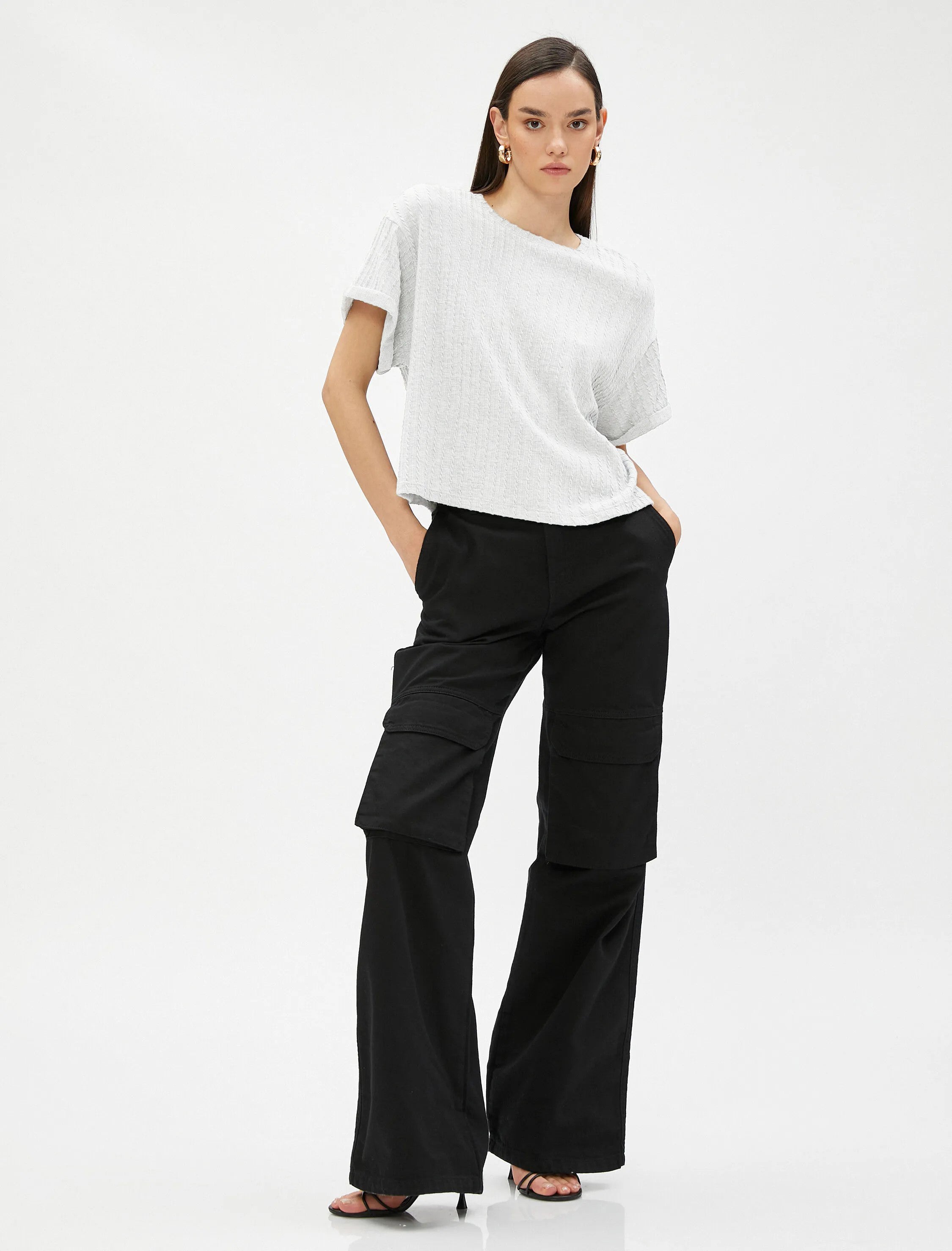 Women Loose Fit Formal White Tops