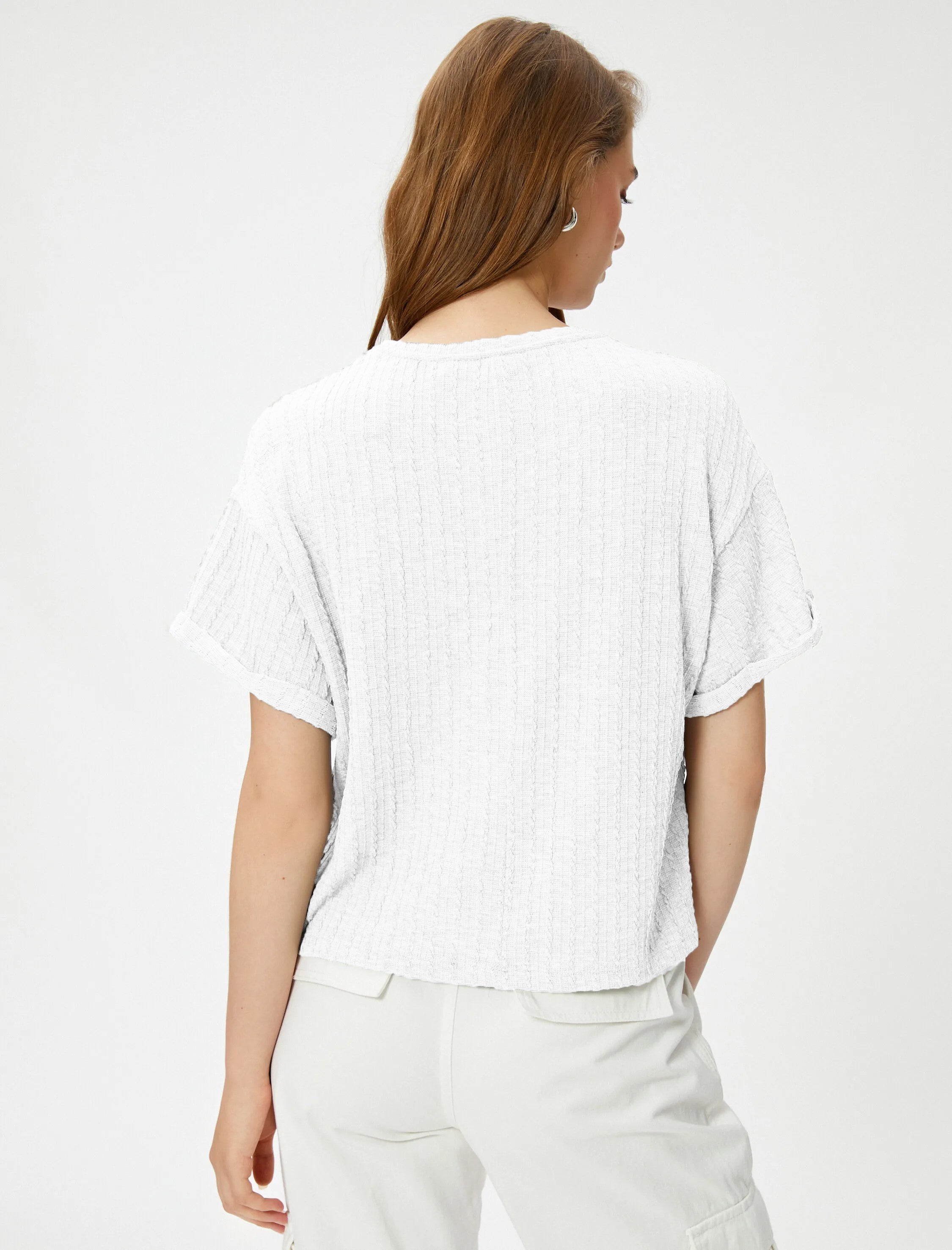 Women Loose Fit Formal White Tops