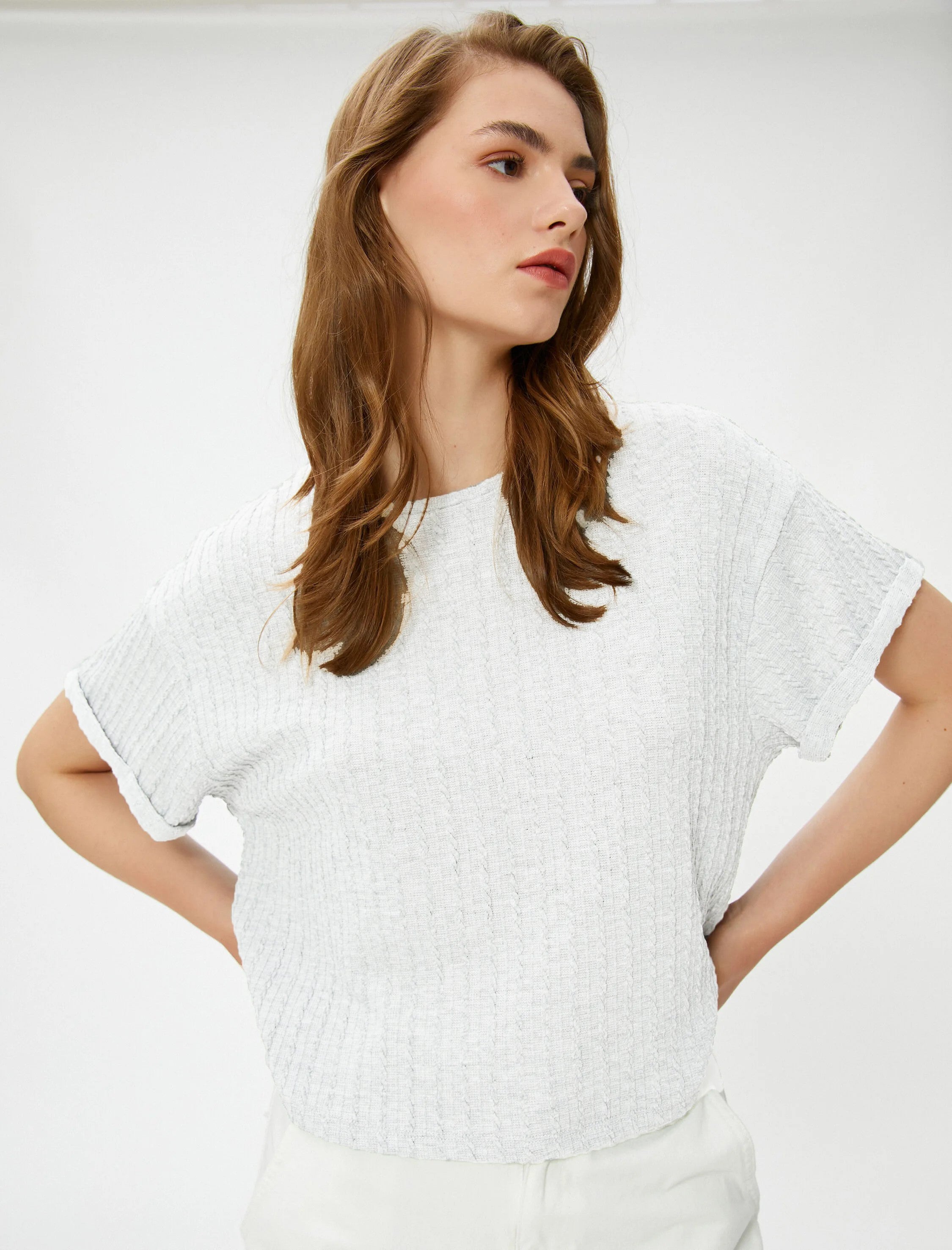 Women Loose Fit Formal White Tops