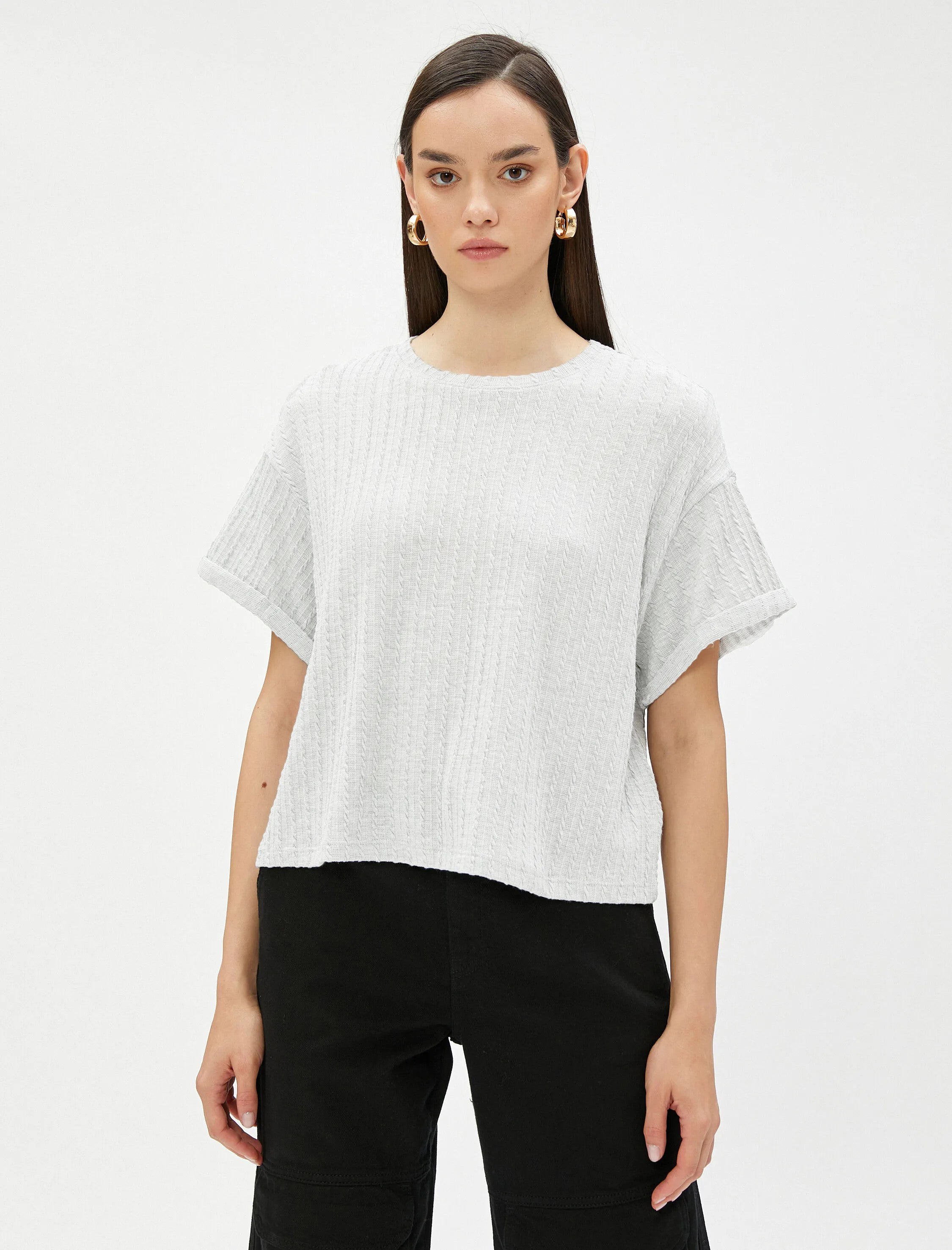 Women Loose Fit Formal White Tops